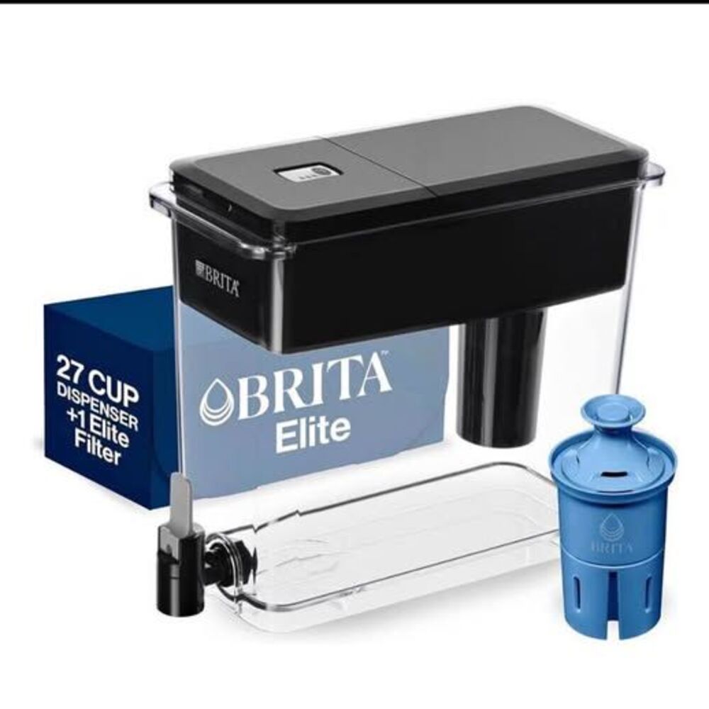 Brita 27 Cup Elite Filter Dispenser, Reduces 30+ Contaminants